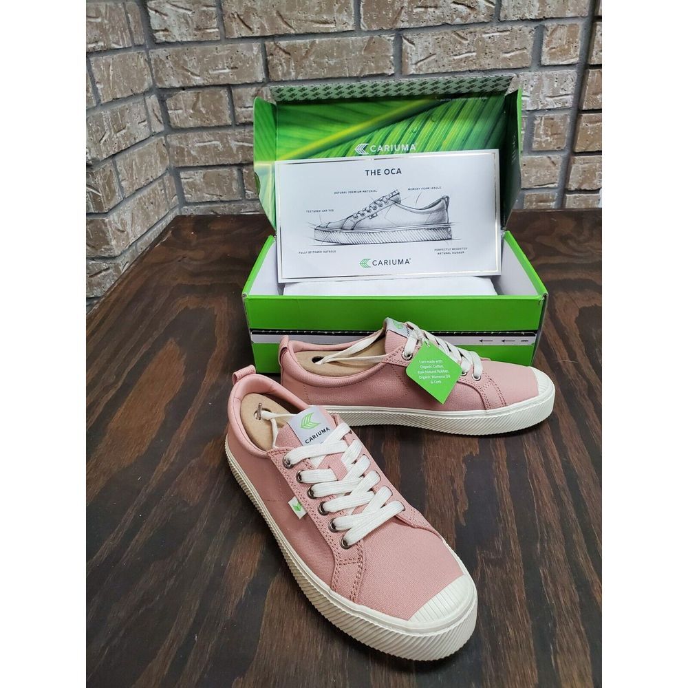Cariuma OCA Low Rose Pink Canvas Sneakers Men Size 9 Unisex Women 10.5 New‎